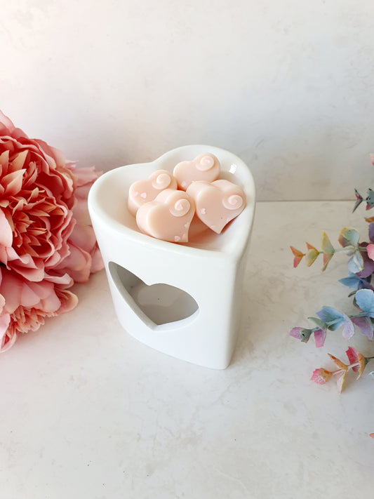 4 x Peony Blush Suede Hearts