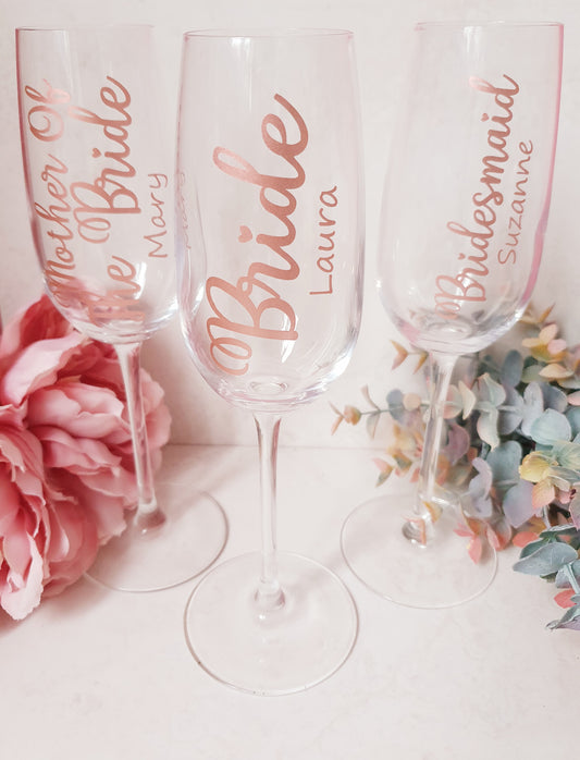 Bridal Party Champagne Glasses